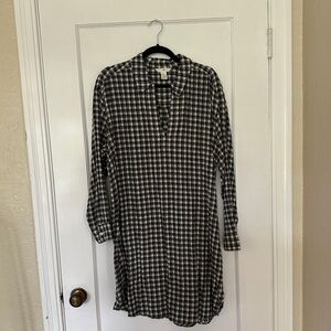 H&M Black and White Long Sleeve Tunic Dress